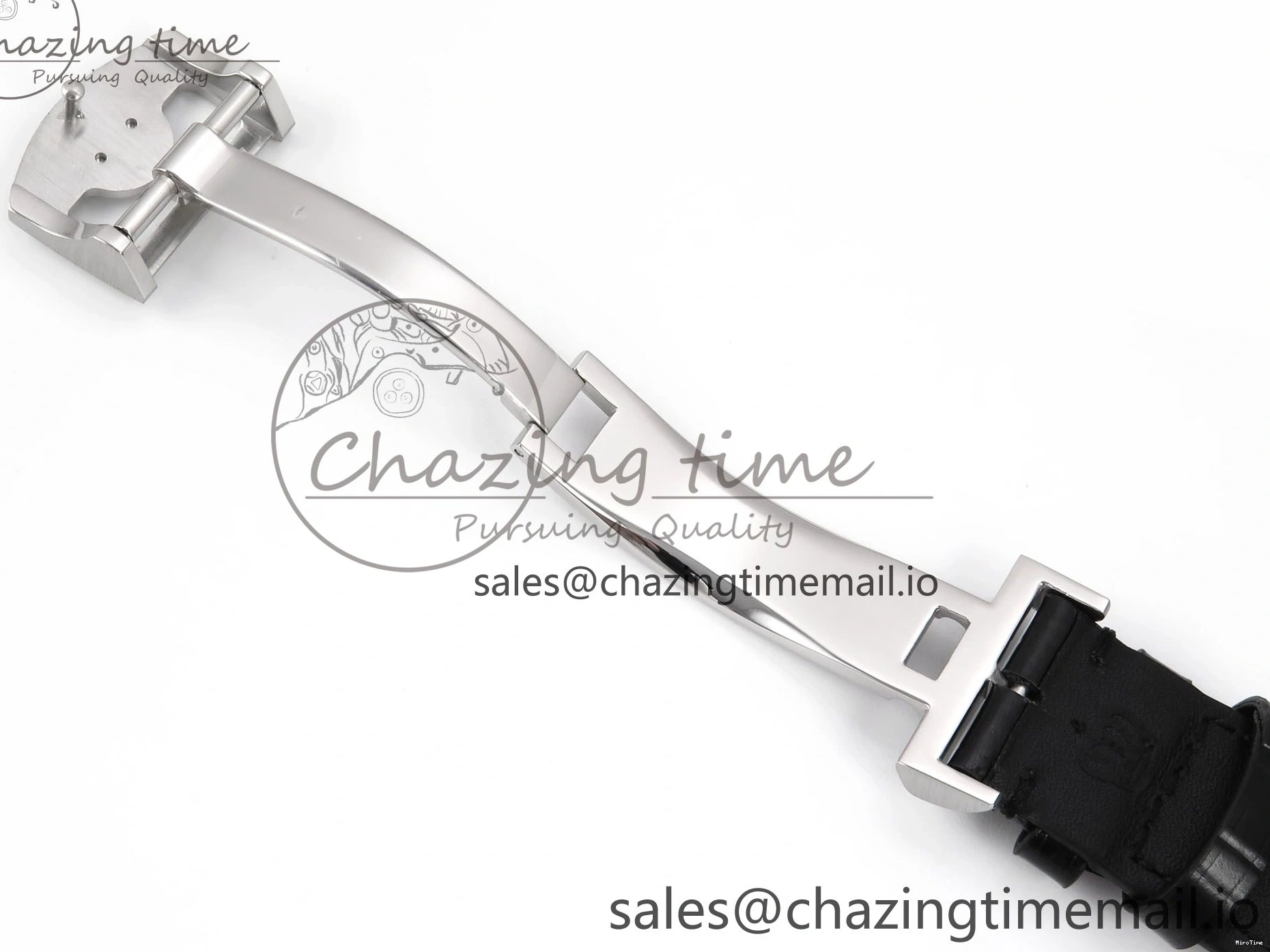 MIROTIME 0302 OnTrend Portugieser Automatic 42mm SS APSF 1:1 Best Edition White RG Dial on Black Leather Strap A 7010